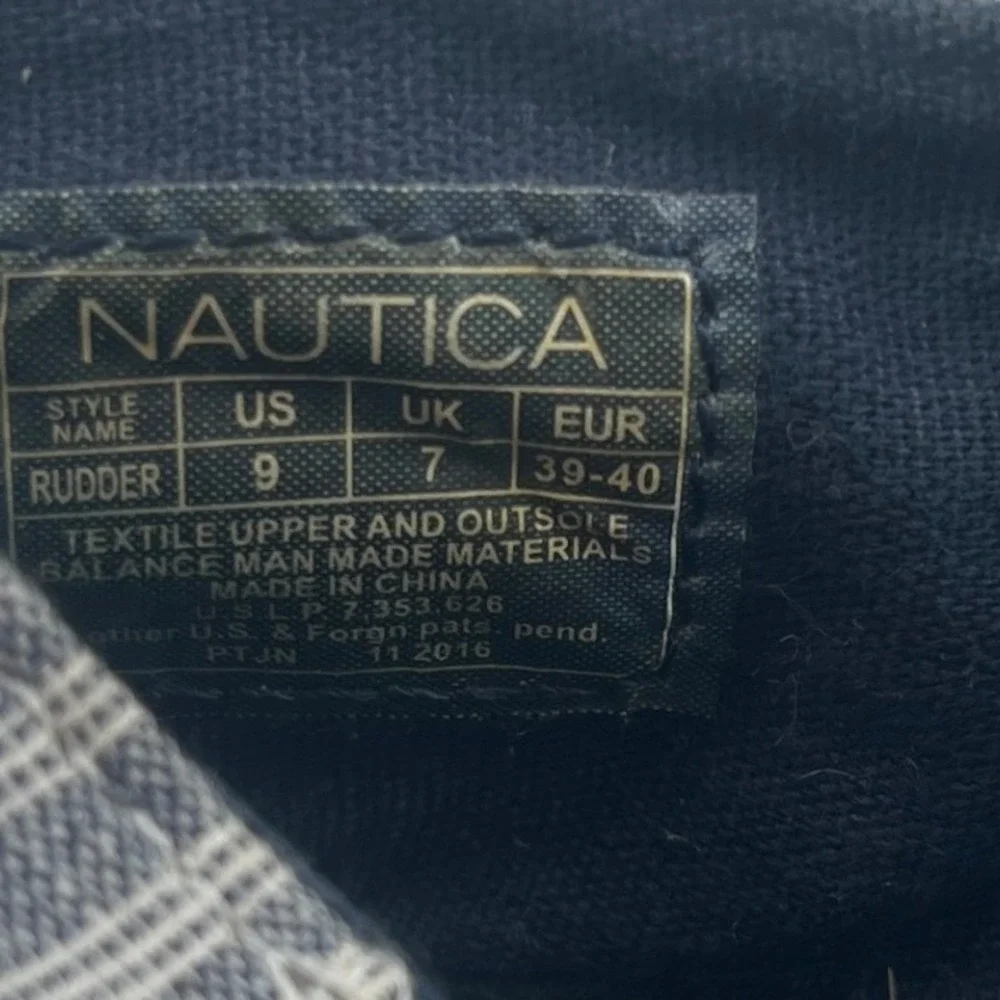 Nautica Women's Striped Boat Shoes Espadrille Flats Navy Blue Size‎ 7
